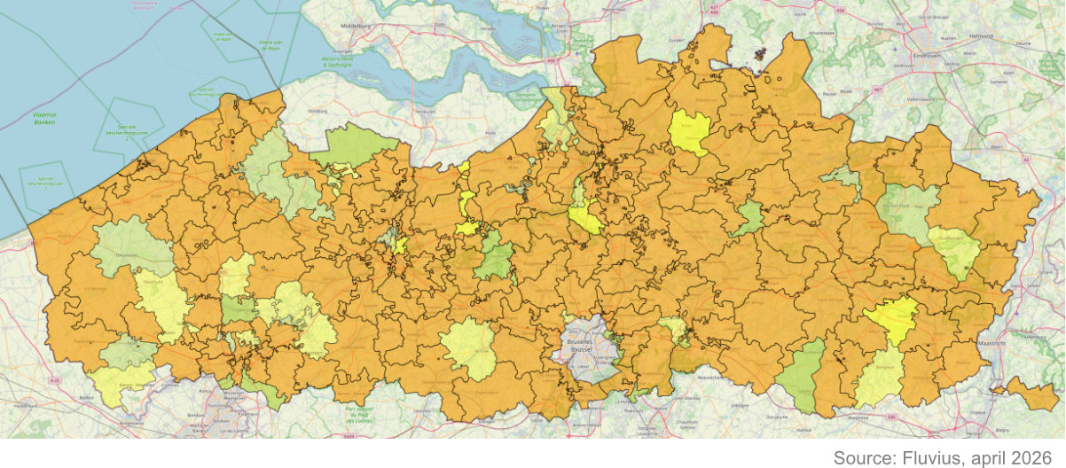 Map Congestion Flanders Fluvius april 2026